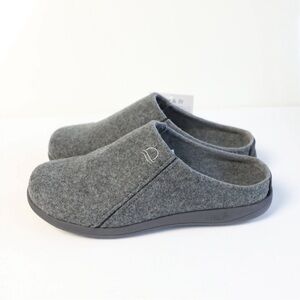 NWT Strole Men's Wool Clogs Orthopedic Support Gray new wide foot comfy cozy